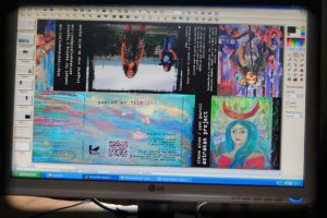 editing a music album cover 